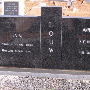 LOUW Jan 1893-1974 &amp; Annie 1896-1979