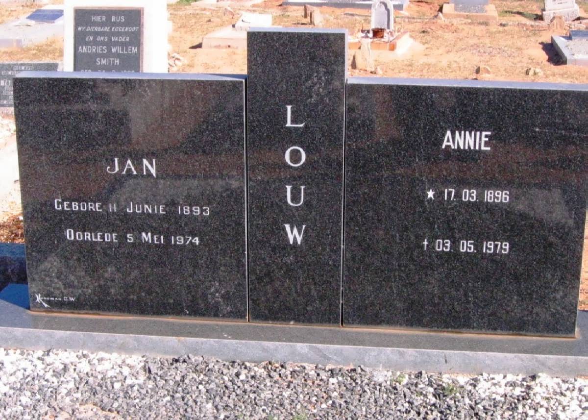 LOUW Jan 1893-1974 &amp; Annie 1896-1979