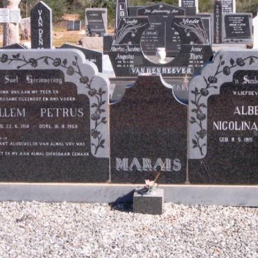 MARAIS Willem Petrus 1914-1968 &amp; Albertina Nicolina VAN ZYL 1915-1990