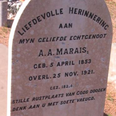 MARAIS A.A. 1853-1921