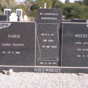NIEUWOUDT George Philippus 1896-1974 &amp; Anna Jacoba SCHREUDER 1898-1994    
