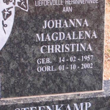 STEENKAMP Johanna Magdalena Christina 1957-2002
