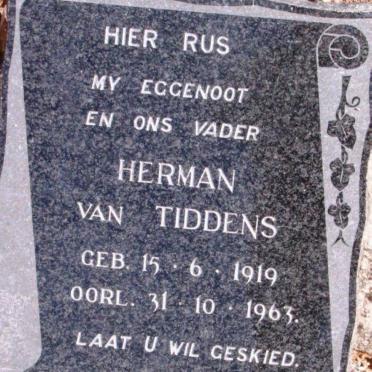 TIDDENS Herman, van 1919-1963