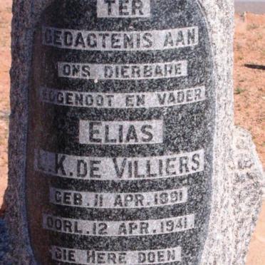 VILLIERS Elias L. K., de 1891-1941