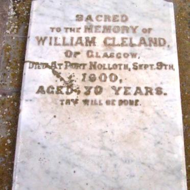 CLELAND William -1900