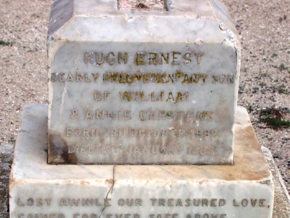 CARSTENS Hugh Ernest 1882-1883