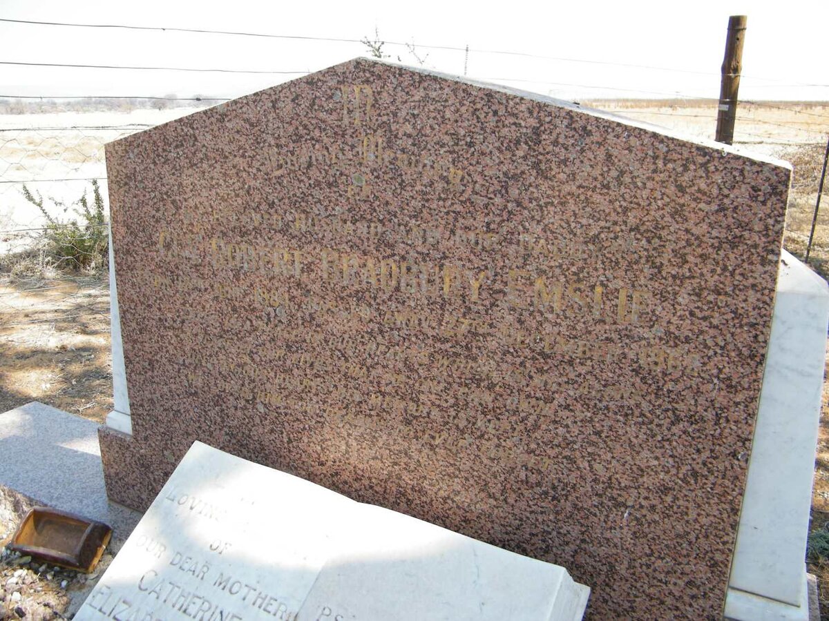 EMSLIE Robert Bradbury 1884-1962 &amp; Catherine Elizabeth KRITZINGER 1898-1973