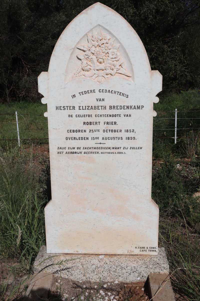 BREDENKAMP Hester Elizabeth 1852-1899