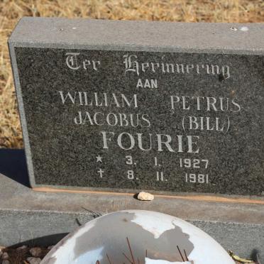 FOURIE William Petrus Jacobus 1927-1981