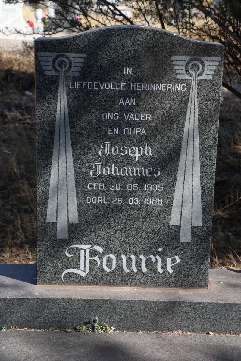 FOURIE Joseph Johannes 1935-1988