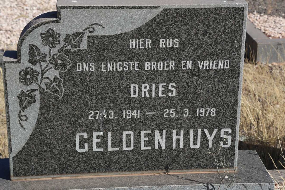 GELDENHUYS Dries 1941-1978