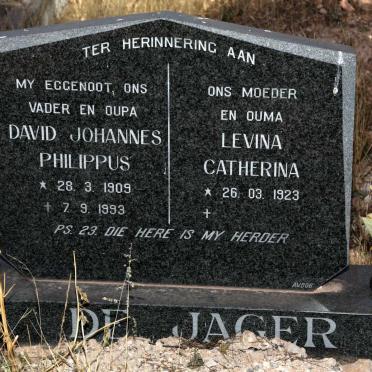 JAGER David Johannes Philippus, de 1909-1993 &amp; Levina Catherina 1923-