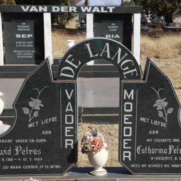 LANGE Dawid Petrus, de 1915-1989 &amp; Catharina Petronella Francina VISSER 1912-1987