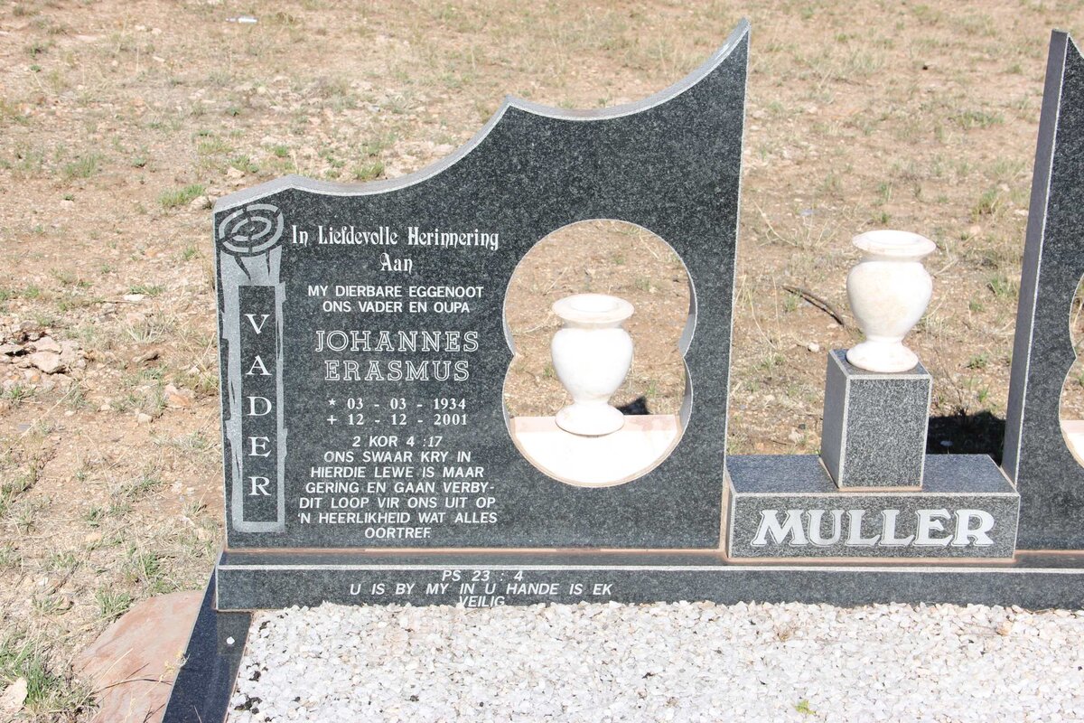 MULLER Johannes Erasmus 1934-2001