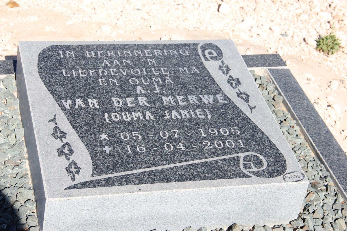 MERWE A.J., van der 1905-2001