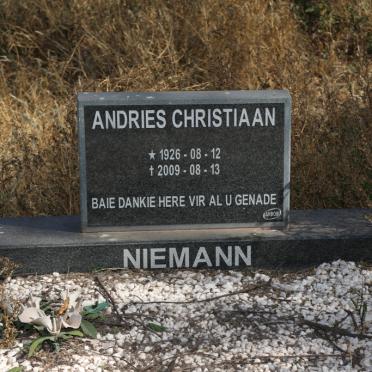 NIEMANN Andries Christiaan 1926-2009