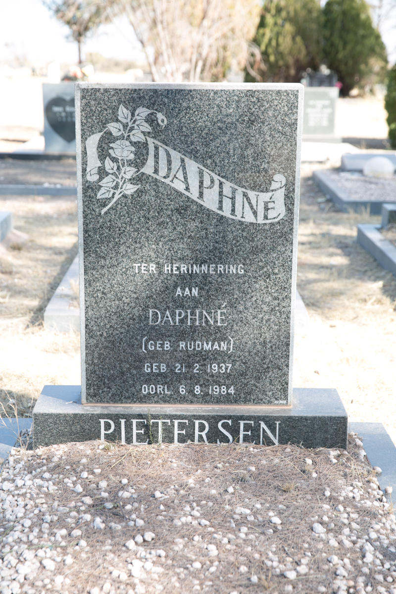 PIETERSEN Daphne nee RUDMAN 1937-1984