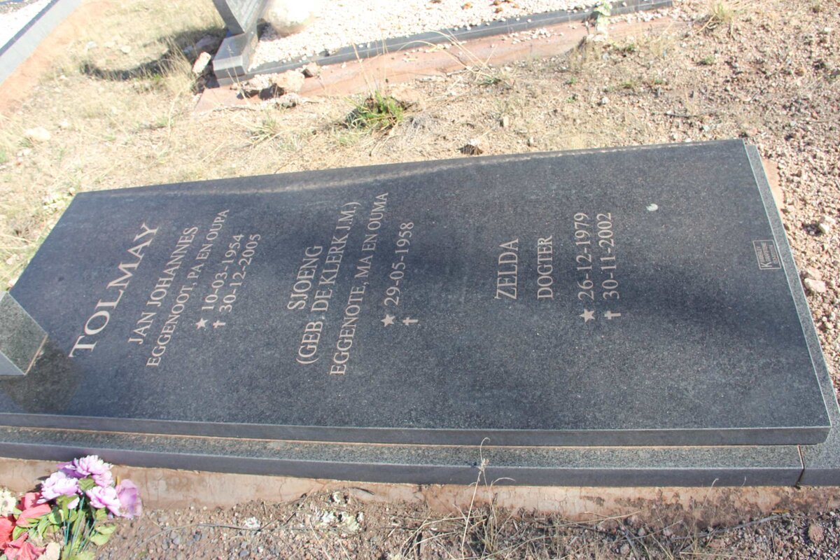 TOLMAY Jan Johannes 1954-2005 &amp; J.M. DE KLERK 1958- :: TOLMAY Zelda 1979-2002