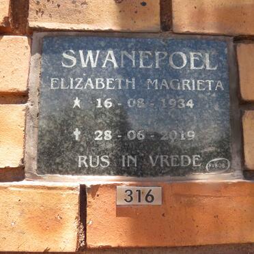 SWANEPOEL Elizabeth Magrieta 1934-2019