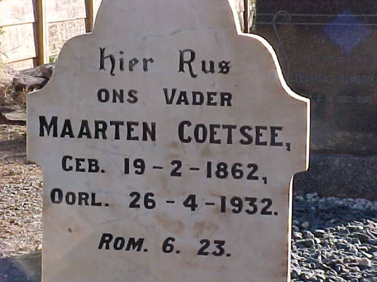 COETSEE Maarten 1862-1932