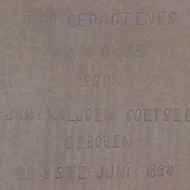COETSEE Jan Viljoen 1894-1919
