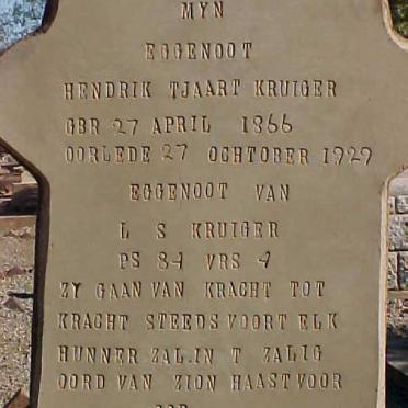 KRUIGER Hendrik Tjaart 1866-1929