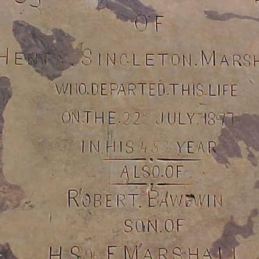 MARSHALL Henry Singleton -1897 :: MARSHALL Robert Bawdin -1897