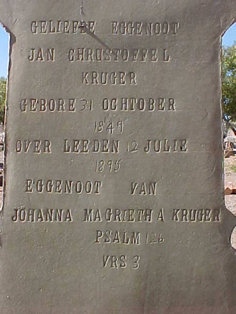 PLESSIS Hendrik J.J., du 1894-1895