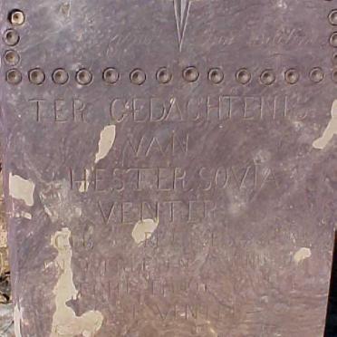 VENTER Hester Sovia nee DU PLESSIS 1843-1898