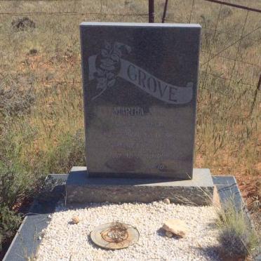 GROVE Martha Magdalena Elizabeth nee VAN NIEKERK1900-1965