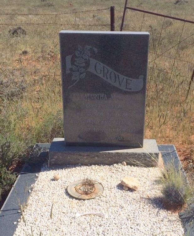 GROVE Martha Magdalena Elizabeth nee VAN NIEKERK1900-1965