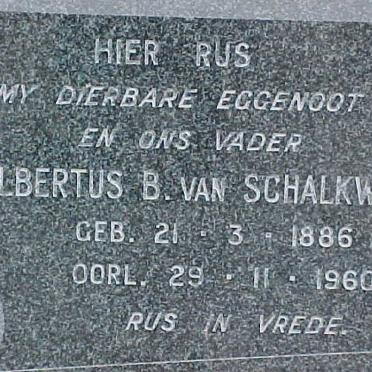 SCHALKWYK Albertus B., van 1886-1960