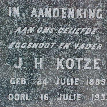 KOTZE J.H. 1889-1939