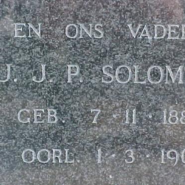 SOLOMON J.J.P. 1884-1963