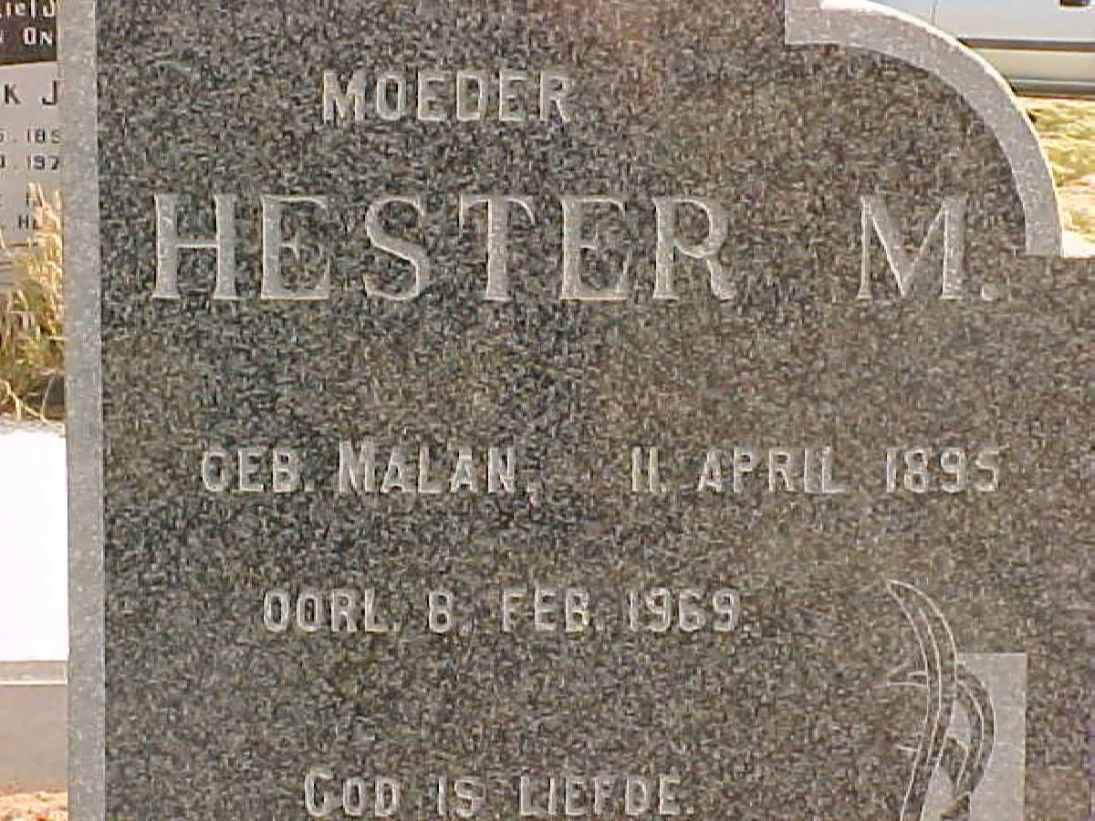 VERMEULEN Hester M. nee MALAN 1895-1969