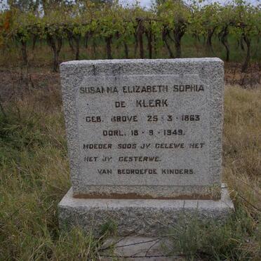 KLERK Susanna Elizabeth Sophia, de 1863-1949