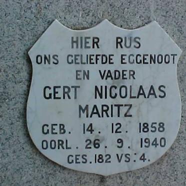 MARITZ Gert Nicolaas 1858-1940 