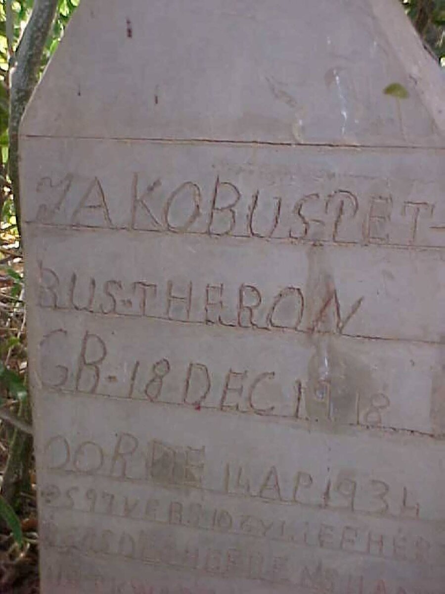 THERON Jakobus Petrus 1918-1934