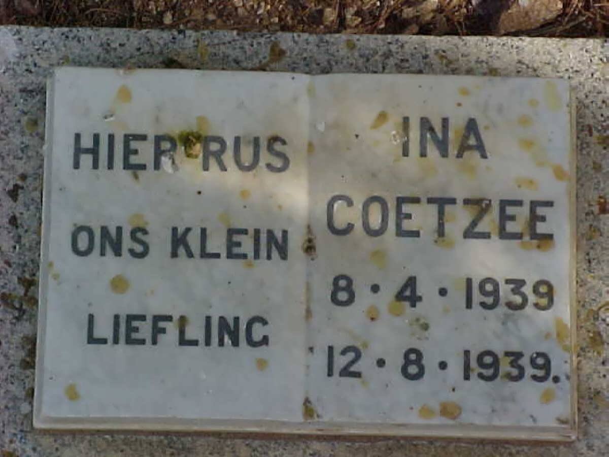 COETZEE Ina 1939-1939