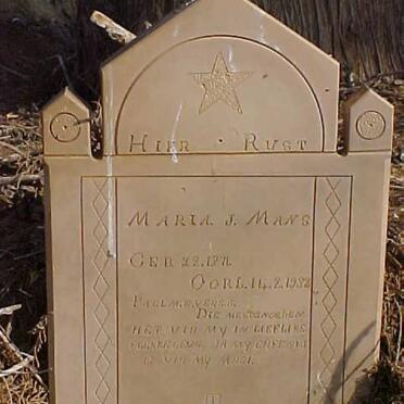 MANS Maria J. 1871-1932