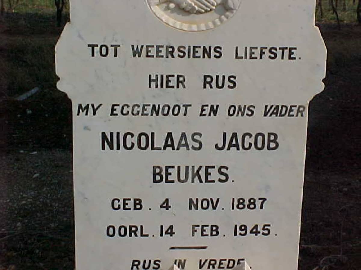 BEUKES Nicolaas Jacob 1887-1945