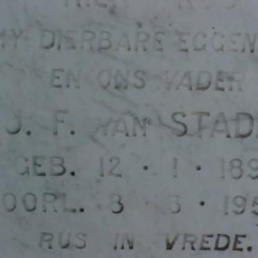 STADEN J.F., van 1892-1950 