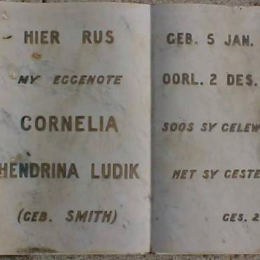 LUDIK Cornelia Hendrina nee SMITH 1899-1932 