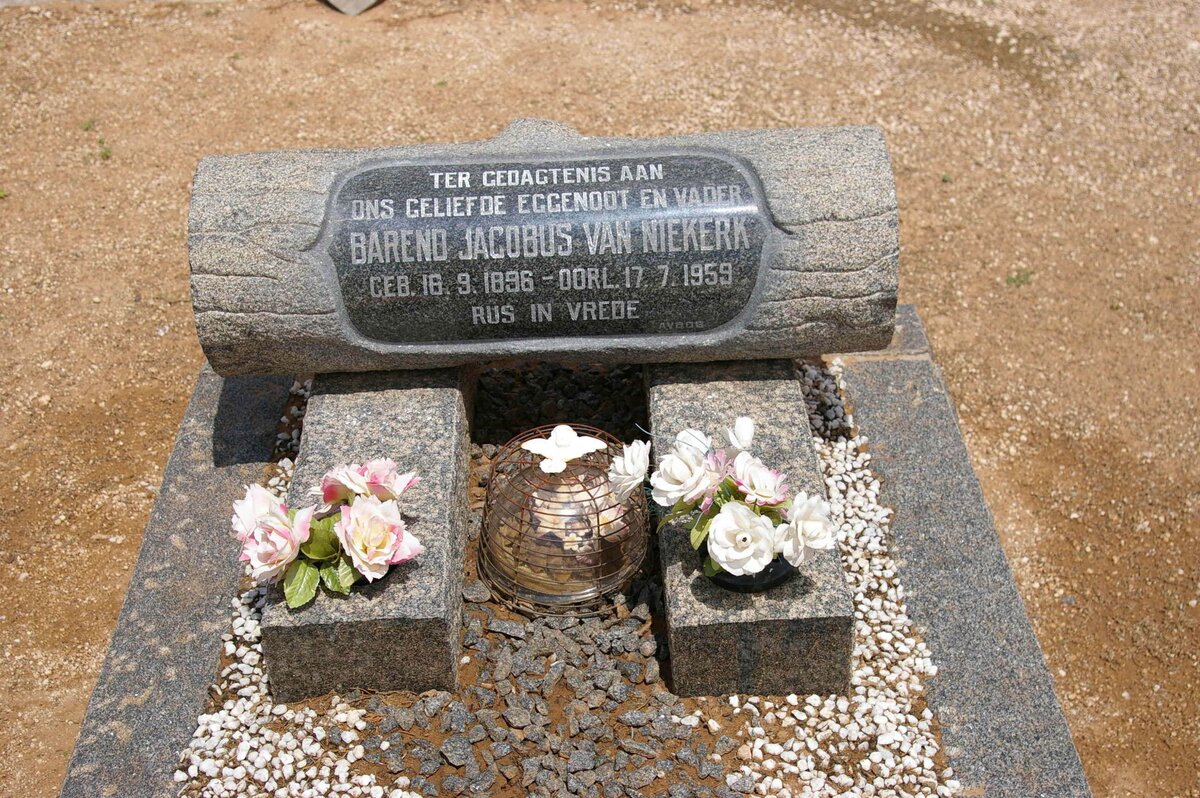 NIEKERK Barend Jacobus, van 1896-1959