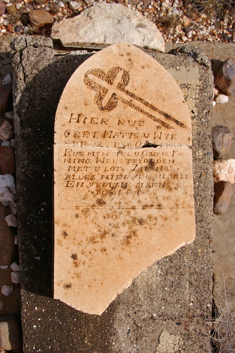 WYK Gert Matys, van 1870-1930