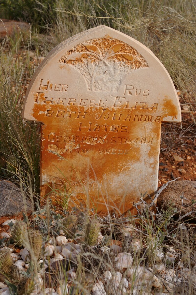 HAYES Therese Elizabeth Johanna 1930-1931