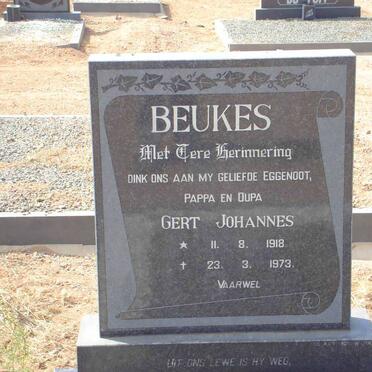 BEUKES Gert Johannes 1918-1973