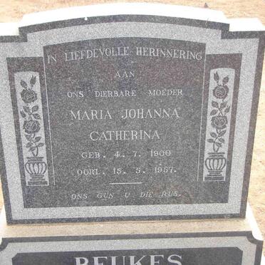 BEUKES Maria Johanna Catherina 1900-1957