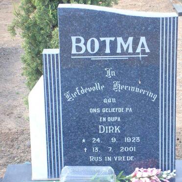 BOTMA Dirk 1923-2001