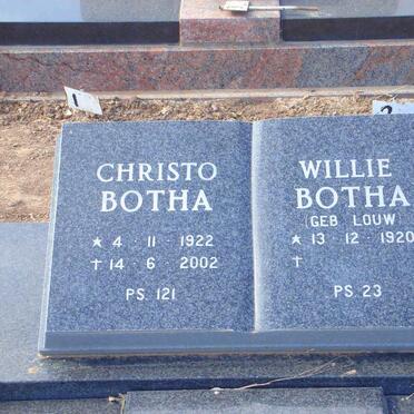 BOTHA Christo 1922-2002 &amp; Willie LOUW 1920-